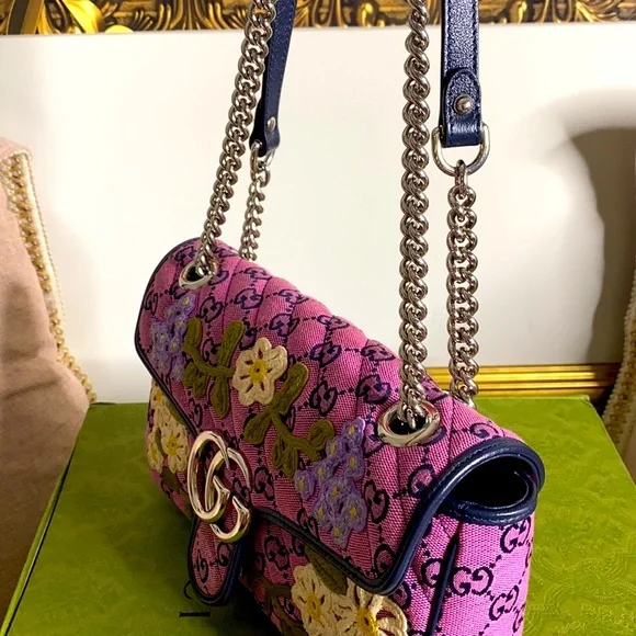 Gucci GG Marmont multicolored shoulder bag. - Picture 4 of 5